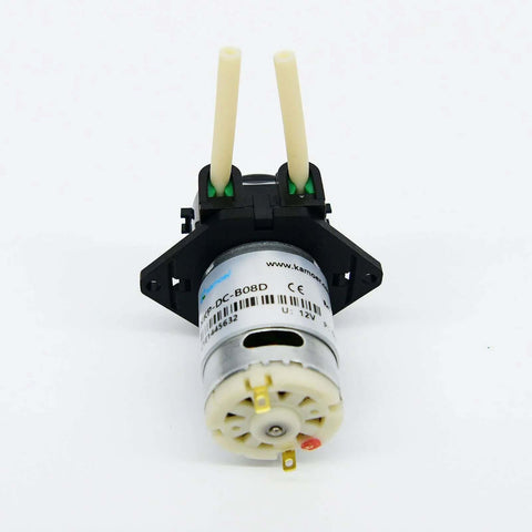 Black NKP small peristaltic pump 12V DC long service life liquid dosing pump for aquarium DIY lab analytical 2mm ID x 4mm OD with BPT tube
