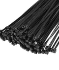 Nylon Cable Ties 8 Inch Self-Locking Zip Ties 0.08 Inch Width Black 100pcs in bundled view