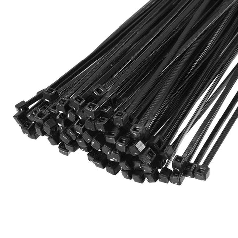 Nylon Cable Ties 8 Inch Self-Locking Zip Ties 0.08 Inch Width Black 100pcs in bundled view