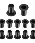 12 Pack Nylon Flanged Sleeve Bearings Black With Bore 10.1mm Outside Diameter 13mm Length 20.5mm Flange Diameter 20mm Flange Thickness 1.5mm