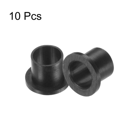 Flanged Nylon Sleeve Bearings Set Of 10 Self Lubricating Bushings with 8.5mm bore, 10mm outer diameter, and 14mm flange diameter