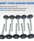 10 Pack Black Nylon Garage Door Rollers With 2 Inch Wheels And 4 Inch Rods Quiet Durable Featuring 6200ZZ Double Sealed Bearings