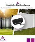 Nylon Gate Handle For Heavy Duty Outdoor Gates Reversible Left And Right Grip With Extra Knuckle Room Sturdy Design