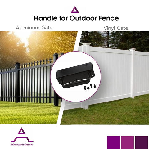Nylon Gate Handle For Heavy Duty Outdoor Gates Reversible Left And Right Grip With Extra Knuckle Room Sturdy Design