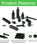 365 Pieces M2.5 Black Nylon Hex Spacer Standoff Set With Male And Female Spacers Nuts And Screws For PCB Motherboard Raspberry Pi Hats