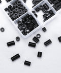 320 Pieces Black Nylon Electrical Outlet Spacer Kit Round Non Threaded Plastic Spacers for Switches and Receptacles 14 Size