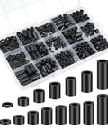 345 Pcs Black Nylon Electrical Outlet Spacers Kit Non Threaded Round Plastic Spacers For Switch And Receptacle Screws