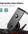 High quality nylon roller from Bifold Barn Door Hardware Kit 48 Inch Track Heavy Duty Sliding System For Up To Four Eleven And A Half Inch Panels