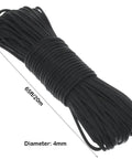 65 ft black nylon line rope for M20 Crane Pulleys for Lifting with Rope, 304 Stainless Steel Block and Tackle Pulley System