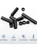 250 Pcs Black Nylon Round Spacer Assortment Kit With 12 Lengths 3mm To 35mm For M6 Screws ID 6mm OD 11mm Non Threaded Plastic Spacers