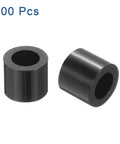 100pcs Nylon Round Spacers 4mm ID, 7mm OD, 6mm Height Screws Spacers Without Threaded, Plastic Spacer for M4 Screws, Black
