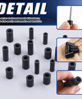 Assorted Nylon Round Spacers Kit For M3 M4 M5 M6 Screws With 270 Pieces shown with clear case and spacer details