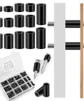 1000 Pcs Black Nylon Round Spacers For M3 And M4 Screws For Electrical Outlet Kit 14 Size Set shown with organizer box