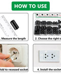 Instructions for using 120 Pieces Black Nylon Spacers Kit Non Threaded Round Plastic Spacers for switch receptacles