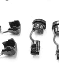 Close-up of Strain Relief Bushing Grommet for Round Cables, Black Nylon 18x15mm, Fits 7.6mm Wire Diameter, Cable Protection Sleeve