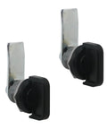 2 Pack Black Thumb Operated Offset Cam Locks With Half Inch Cylinder Zinc Alloy Construction And T Handle For Cabinets Desks RV Compartments And Camper Storage
