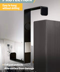 Over the Door Hooks 10 Pack Two Sided Fit 1 3/8 and 1 3/4 Doors with Anti Scratch Pads installed on a door