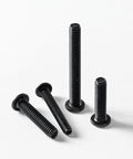 Quarter Twenty Flat Head Hex Socket Cap Screws Bolts Three Quarter Inch Black Oxide 304 Stainless Steel Pack of 40 in a group view