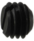Close-up of Slotted Fine Thread Gun Plug Screws No 8 40 By One Eighth Inch Hardened Alloy Steel Black Oxide Finish Pro Grade