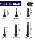 100pcs 410 Stainless Steel #10x1 Hex Washer Head Self Drilling Screws, Black Oxide Self Tapping Tek Screws multiple sizes chart