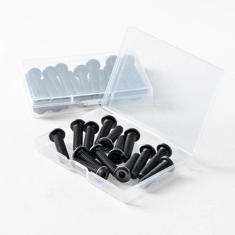 Quarter Twenty Flat Head Hex Socket Cap Screws Bolts Three Quarter Inch Black Oxide 304 Stainless Steel Pack of 40 in box