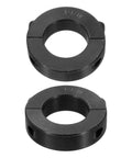 2pcs Double Split Shaft Collar for 1-1/16" Shaft, Two-Piece Clamping Collar, 1-7/8" OD, 1/2" Width, Black Oxide Steel Lock Collar Clamp