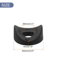 Size view of Black PE Concave Round Washers Set, 26 Pieces, 8x22x4mm, Dope Value Packed Plastic Spacers For Round Tubes And Fasteners
