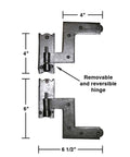 Heavy Duty Black Wrought Iron Lift Off Pintle Hinges With Colonial Reversible Pins For Doors Windows And Shutters 6.5 Inch