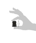 Five Pack PG13.5 Black Plastic Waterproof Cable Glands for Outdoor Wiring held in hand, showing compact IP67 sealed design.