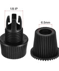 Close-up of 60 Pack No Fuss Black Plastic Cable Glands With One Eighth IP Thread for Wiring and Hanging Lights Pendant and Ceiling Lights