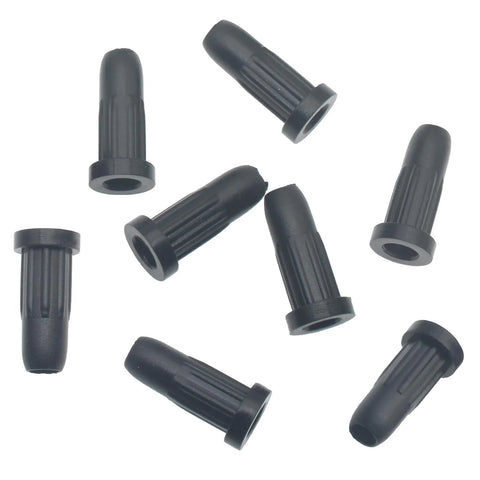 20 Pcs Black Plastic Caster Rubber Sleeve Covers for Chair Wheels with 16 mm Outer Diameter, 8.1 mm Inner Diameter, and 33 mm Height