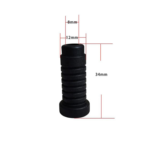 20 Pcs Plastic Round Caster Wheel Socket Sleeve Caps For Stem Grip Ring Caster 34mm Long 12mm Outer Diameter 8mm Inner Diameter Black