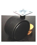 Black Plastic Caster Wheel 2 Inch - Plate Caster for smooth motion and stable alignment in automation and mechanical systems, 1-pack.