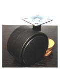 Black Plastic Caster Wheel 2 Inch Swivel Plate Caster with 75lb. Load Rating - VXB Ball Bearings
