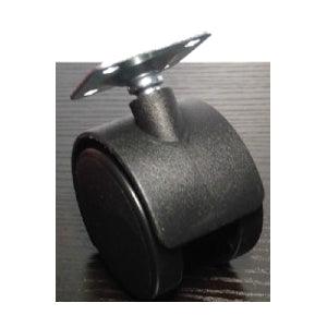 Black Plastic Caster Wheel 30mm Inch Swivel Plate Caster with 75lb. Load Rating - VXB Ball Bearings
