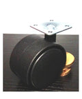 Black Plastic Caster Wheel 30mm Inch - Plate Caster designed for smooth motion and stable alignment in automation, side view