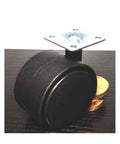 ✝️ 10-Pack Black Plastic Caster Wheel 30mm - Plate Caster - 75lb. Load Rating shown on a black surface with metal plate attachment.