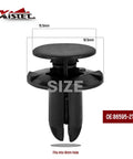 Close-up of a 8mm hole fender liner push type retainer clip from Ultimate 120Pcs Fender Liner Push Type Retainer Clip Fastener Kit For Hyundai And Kia