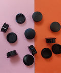 12 Pack Black Plastic Hole Plugs For Cabinet And Screw Holes, 25mm Size Fits 24.5 To 25mm Openings, 29mm Cap, 11mm Height