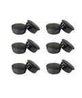 12 Pack Black Plastic Hole Plugs For Cabinet And Screw Holes, 25mm Size Fits 24.5 To 25mm Openings, 29mm Cap, 11mm Height