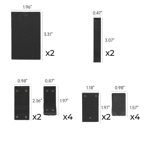 16 Pack Multiple Size Slopes Black Plastic Composite Shims Leveling Wedges For Furniture With Extreme Load Capacity Support