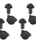 4 Pack Black Plastic Connectors With Pulleys For Travel Suitcases And Carry On Luggage Replacement Swivel Casters