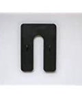 Black shim from Plastic U Shims Variety Pack Blue One Sixteenth Inch Red One Eighth Inch Black One Quarter Inch Shims In Three By Four Inch Size
