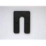 Black shim from Plastic U Shims Variety Pack Blue One Sixteenth Inch Red One Eighth Inch Black One Quarter Inch Shims In Three By Four Inch Size