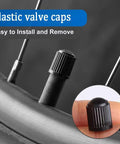 Upgraded Valve Stem Caps With Sealing Ring For Cars Motorbikes Trucks Bicycles Universal Fit Black 24 Pack Dustproof And Waterproof