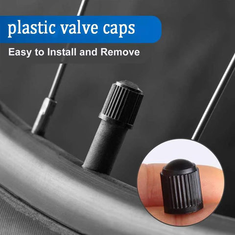 Upgraded Valve Stem Caps With Sealing Ring For Cars Motorbikes Trucks Bicycles Universal Fit Black 24 Pack Dustproof And Waterproof