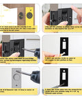 Installation steps for Pocket Door Lock With Privacy Latch In Matte Black Flush Mount Sliding Door Handle.