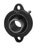 3/4 in (19.05 mm) Narrow Set Screw 2-Bolt Flange Ball Bearing, Polymer Black Housing, Contact Seal, Relubrication Fitting View