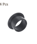 4 Pack Flanged Sleeve Bearing 16mm By 18mm By 12mm POM Oilless Self Lubricating Bushing, black, durable, industrial use