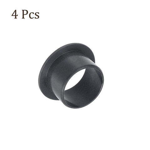 4 Pack Flanged Sleeve Bearing 16mm By 18mm By 12mm POM Oilless Self Lubricating Bushing, black, durable, industrial use